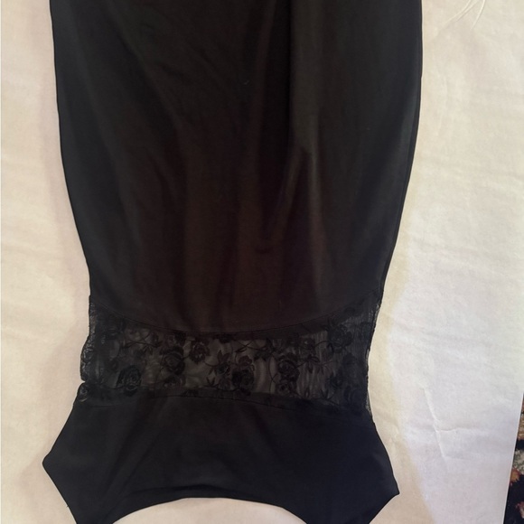 Bebe Black Chemise with Lace Trim - Picture 1 of 4